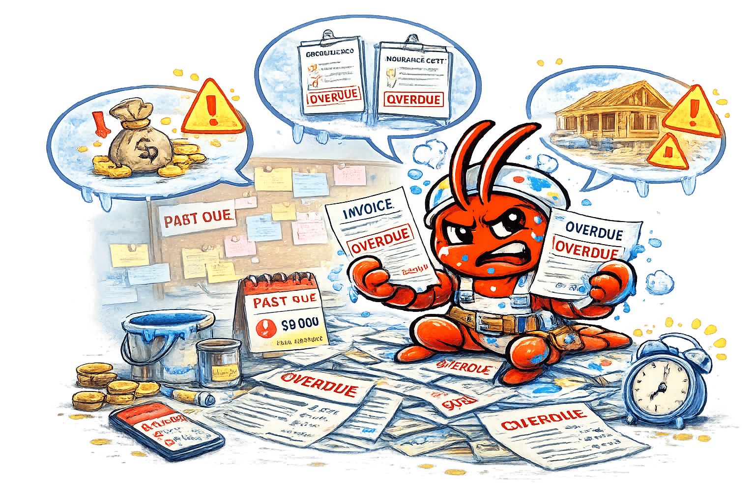 AI agents for Sydney painters - Unpaid Invoices Stack Up